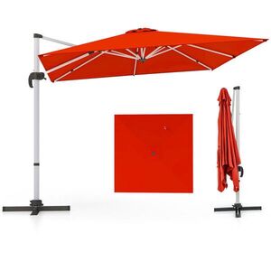 COSTWAY TERASOVÝ SLNEČNÍK 300 cm vínovo červený vyobraziť