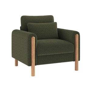 Redom RELAXAČNÉ kreslo 87/83/88, 5 cm s odnímateľným sedákom a hrubým čalúnením v imitácii ovčej kože, Zelená vyobraziť