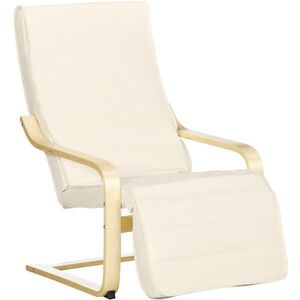 Redom RELAXAČNÉ kreslo 66, 5/94/100 cm s 5-stupňovo nastaviteľnou podnožkou a pružnou konštrukciou, Krémovo biela vyobraziť