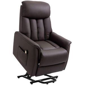 Redom RELAXAČNÉ kreslo 80/94/104 cm s elektrickou asistenciou vstávania a polohovaním, penová výplň, Hnedá vyobraziť