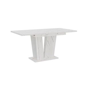 Home Collective ROZKLADACÍ JEDÁLENSKÝ STÔL 120–160 cm Biely s dekorom mramoru vyobraziť