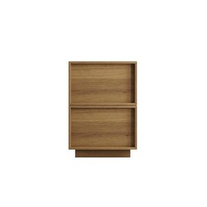 OKWISH NOČNÝ stolík 38/48/55 cm dubová farba z MDF a drevotriesky s 2 zásuvkami bez úchytiek vyobraziť