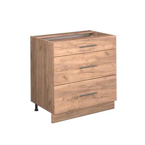 Vicco KUCHYNSKÁ SPODNÁ SKRINKA Fame-Line Dub Goldkraft 80 cm s 3 zásuvkami, AP antracit vyobraziť
