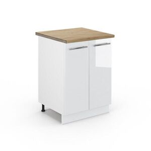 Vicco KUCHYNSKÁ SPODNÁ SKRINKA Fame-Line Biely vysoký lesk 60 cm , AP Oak vyobraziť
