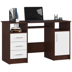 RAUMHIRSCH FURNITURE PÍSACÍ STÔL tmavohnedý, biely 74/124/52 vyobraziť