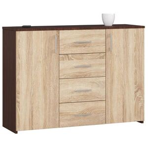 RAUMHIRSCH FURNITURE KOMODA tmavohnedá, dub Sonoma 80/110/35 vyobraziť