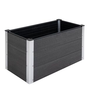 Modfu VYVÝŠENÝ záhon z WPC a hliníka 100x50x55, 5 cm sivý bez dna odolný voči počasiu vyobraziť