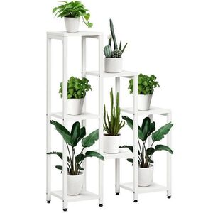 Modfu STOJAN na kvety z dreva 65x23x94, 5 cm biely so 7 úrovňami a poistkou proti prevráteniu vyobraziť