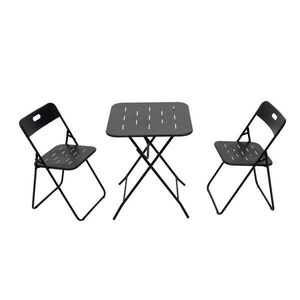 Modfu ZÁHRADNÝ bistro set z ocele 60x60x73 cm čierny skladací pre 2 osoby s úpravou Ecoating vyobraziť