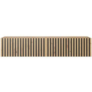 Selsey TV stolík Telire dub / čierny 138/30/32 cm vyobraziť