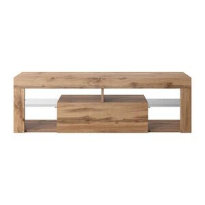 Selsey TV stolík Bianko dub Lancelot s LED 140/50/35 cm vyobraziť