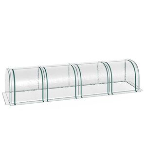 Modfu TUNELOVÝ fóliovník z PVC 395x100x80 cm transparentný s 4 vetracími oknami a stabilným oceľovým rámom vyobraziť