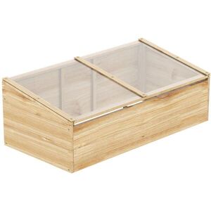 Modfu PARENISKO z dreva 100x50x35 cm prírodné s polykarbonátovým krytom, vetraním a šikmou strechou vyobraziť