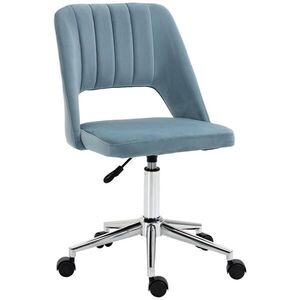 SHOPENTRA OTOČNÁ stolička, modrý zamat, ergonomická, do obývačky vyobraziť