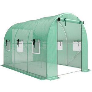 Modfu FÓLIOVNÍK z polyetylénu 300x200x200 cm zelený so zosilneným rámom, 2 rolovacími dverami a 6 sieťovými oknami vyobraziť