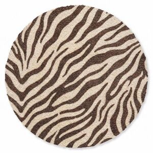 OnlyWow KOBERCE - Zebra - Pruhy - hnedá - 150x150 cm vyobraziť