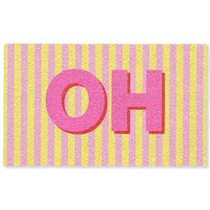 OnlyWow KOBERCE - Text - Pruhy - Ružová - 150x90 cm vyobraziť
