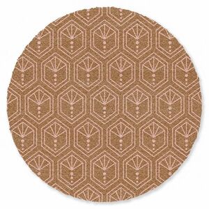 MuchoWow ROHOŽKA Hnedá - Ružová - Geometrické - Vzorované 90x90 cm vyobraziť