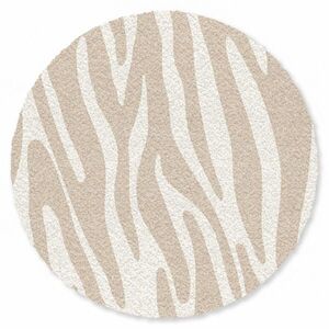 MuchoWow ROHOŽKA Zebra print - Béžová - Biela - Zvieracia potlač 120x120 cm vyobraziť