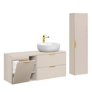 Petits-meubles KÚPEĽŇOVÝ NÁBYTOK 140.8cm Adriel 2-dielna súprava Kašmír vyobraziť