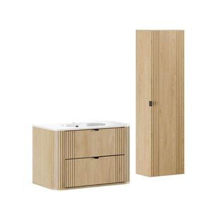 Petits-meubles KÚPEĽŇOVÝ NÁBYTOK 80cm Mila 2-dielna súprava Svetlý dub vyobraziť