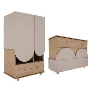 Petits-meubles IZBA PRE BÁBÄTKO 2-dielny Bloom Béžová a drevo vyobraziť