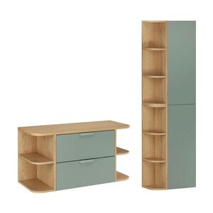 Petits-meubles KÚPEĽŇOVÝ NÁBYTOK 100.4cm Oria 2-dielna súprava Zelená vyobraziť