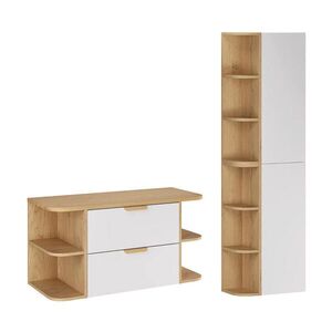 Petits-meubles KÚPEĽŇOVÝ NÁBYTOK 100.4cm Oria 2-dielna súprava Biela vyobraziť