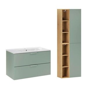 Petits-meubles KÚPEĽŇOVÝ NÁBYTOK 81cm Oria 2-dielna súprava Zelená vyobraziť