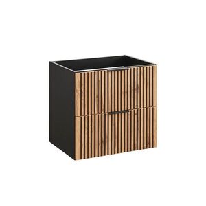 Petits-meubles SPODNÁ UMÝVADLOVÁ SKRINKA 60.2cm Gaia Dubové drevo a čierna farba vyobraziť