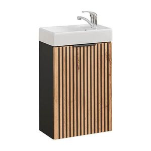 Petits-meubles UMÝVADLO 40cm Gaia Dubové drevo a čierna farba vyobraziť