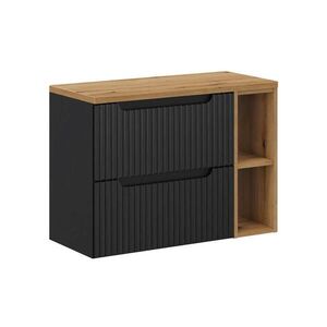Petits-meubles SPODNÁ UMÝVADLOVÁ SKRINKA 80.4cm Riva Čierna a drevo vyobraziť