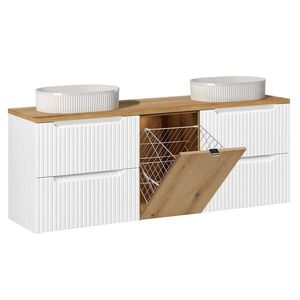 Petits-meubles DVOJITÉ UMÝVADLO 160.4cm Riva Biela a drevo vyobraziť
