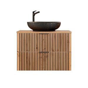 Petits-meubles UMÝVADLO 80.6cm Gaia Dubové drevo a čierna farba vyobraziť