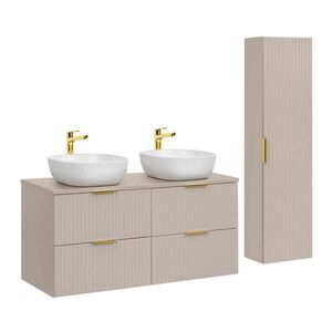 Petits-meubles KÚPEĽŇOVÝ NÁBYTOK 120.8cm Adriel 2-dielna súprava Béžová vyobraziť