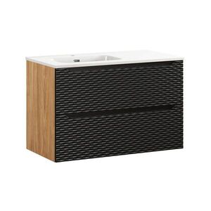 Petits-meubles UMÝVADLO 90cm Elora Čierna a drevo vyobraziť