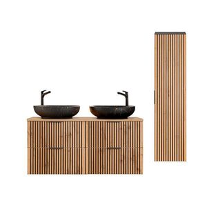 Petits-meubles KÚPEĽŇOVÝ NÁBYTOK 120.6cm Gaia 2-dielna súprava Dubové drevo a čierna farba vyobraziť
