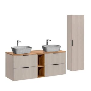 Petits-meubles KÚPEĽŇOVÝ NÁBYTOK 140.8cm Adriel 2-dielna súprava Béžová vyobraziť