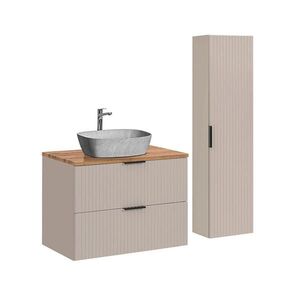 Petits-meubles KÚPEĽŇOVÝ NÁBYTOK 80.6cm Adriel 2-dielna súprava Béžová vyobraziť
