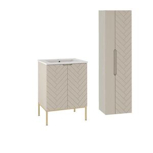Petits-meubles KÚPEĽŇOVÝ NÁBYTOK 60cm Daria 2-dielna súprava Kašmír vyobraziť