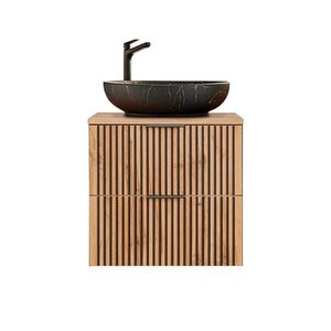 Petits-meubles UMÝVADLO 60.6cm Gaia Dubové drevo a čierna farba vyobraziť