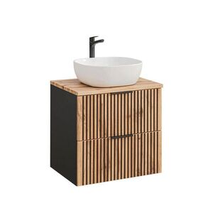 Petits-meubles UMÝVADLO 60.6cm Gaia Dubové drevo a čierna farba vyobraziť