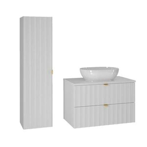 Petits-meubles KÚPEĽŇOVÝ NÁBYTOK 80.6cm Lexa 2-dielna súprava Biela vyobraziť