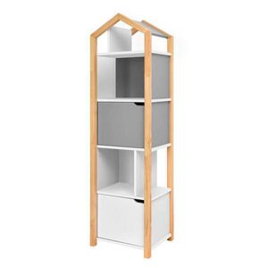 Petits-meubles REGÁL NA KNIHY Joey Sivá a biela vyobraziť