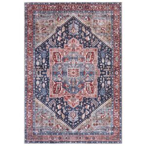 Mazovia KOBEREC červený modrý boho vintage - 120 x 170 cm vyobraziť