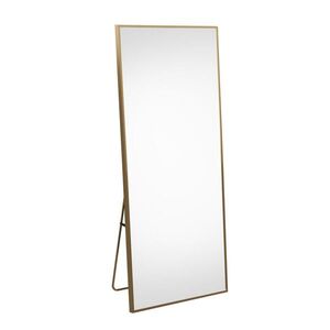 SHOPENTRA STOJACE zrkadlo 54x164cm Zlatý hliníkový rám Obdĺžnikové Voľne stojace vyobraziť