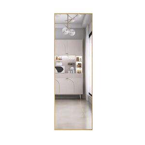 SHOPENTRA STOJACE zrkadlo 53x162cm Zlatý hliníkový rám Obdĺžnikové Voľne stojace vyobraziť