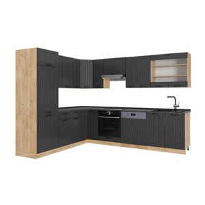 Vicco ROHOVÁ KUCHYŇA Fame-Line, Tmavo-sivá/Dub Goldkraft, 287 x 227 cm, AP Antracit vyobraziť