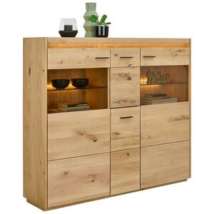 Linea Natura VYSOKÁ KOMODA, jadrový dub, farba duba, 153, 8/133, 5/37 cm vyobraziť