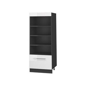 Vicco KUCHYNSKÝ REGÁL Fame-Line, Biely vysoký lesk/antracitová, 60 cm vyobraziť